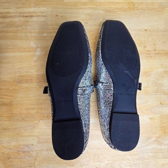 Katy Perry The Evie Mary Jane Metallic Silver Size 5.5 - Picture 9 of 13